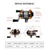New Mini Winter Ice Fishing Wheel Double Rocker Arm Metal Main Body with Line Ice Pole Drum Bait Runner Fishing Reel Cast Drum Wheel