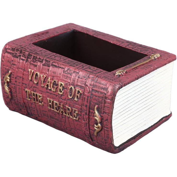 Book Shaped Flower Pot Plant Pot Vintage Decorative Flower Pot for Balcony Office Windowsill