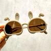 1PC Children Sun Glasses Fashion Style Oval Rabbit Ears Kids Sun Eyeglasses Boys Girls Goggles Baby Cute Shades UV400 Protection Travel Eyeglasses