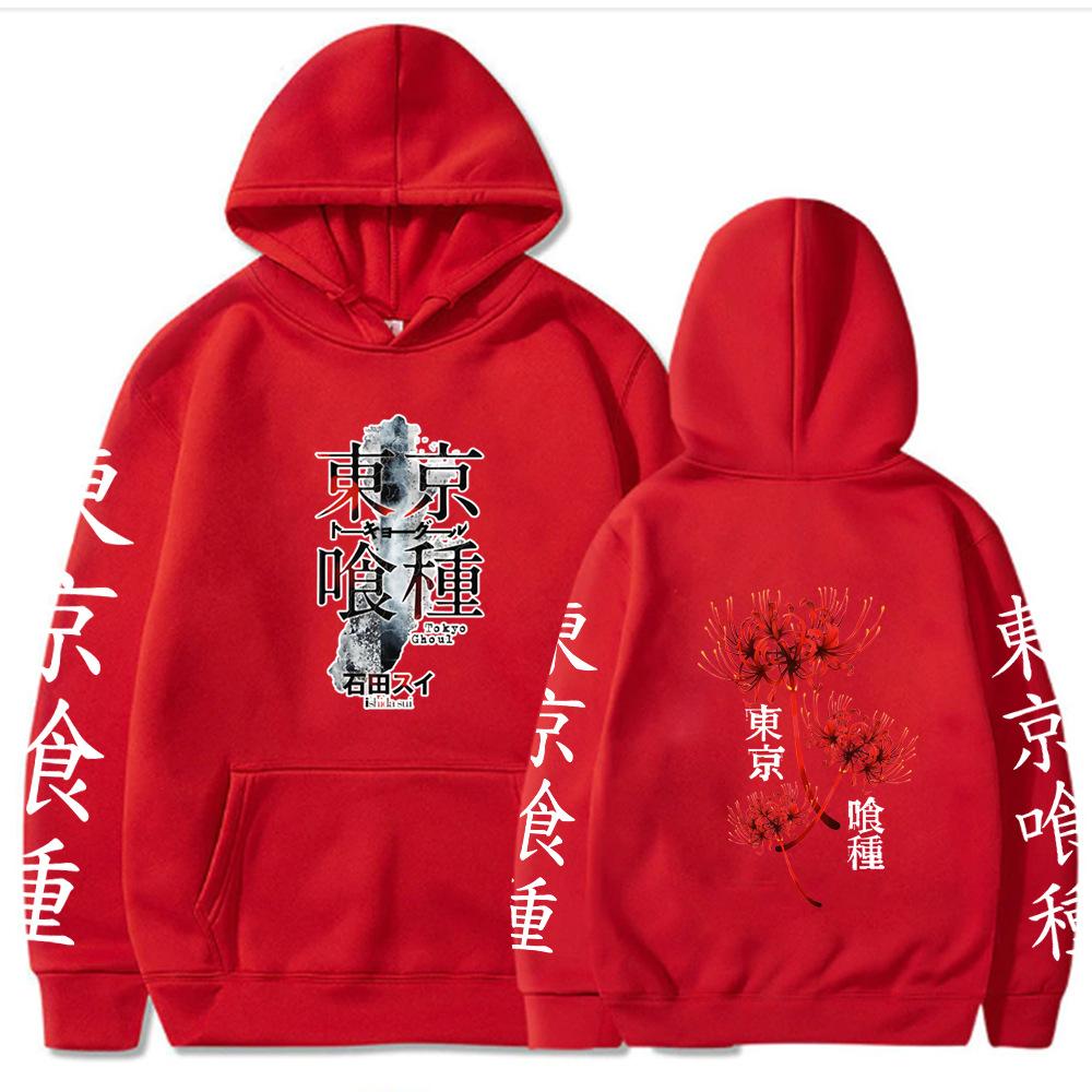 Tokyo Ghoul Japanese Animation Men's Hoodie Vintage Unisex Pullover Men Vintage Graphic Hoody Tops Streetwear Clothing