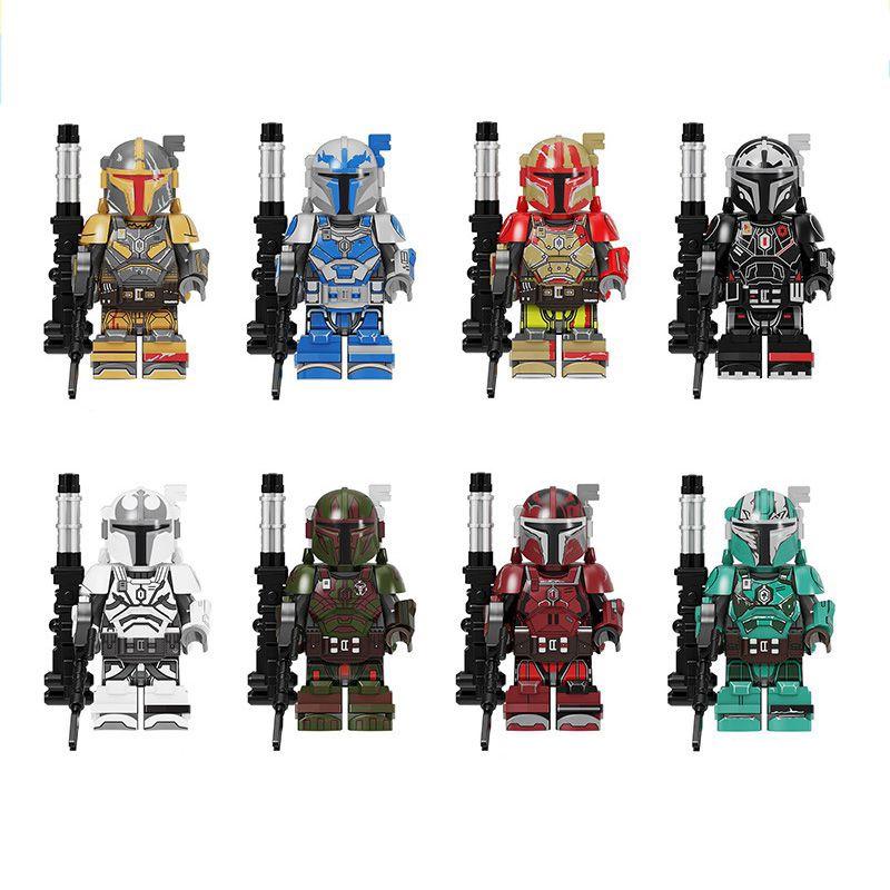 Wysokiej jakości figurki minifigurki Mandalorianina Piechoty Ciężkiej Star Wars do kreatywnej zabawy i nauki