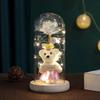 Glass Cover Gift Box Little Bear Rose