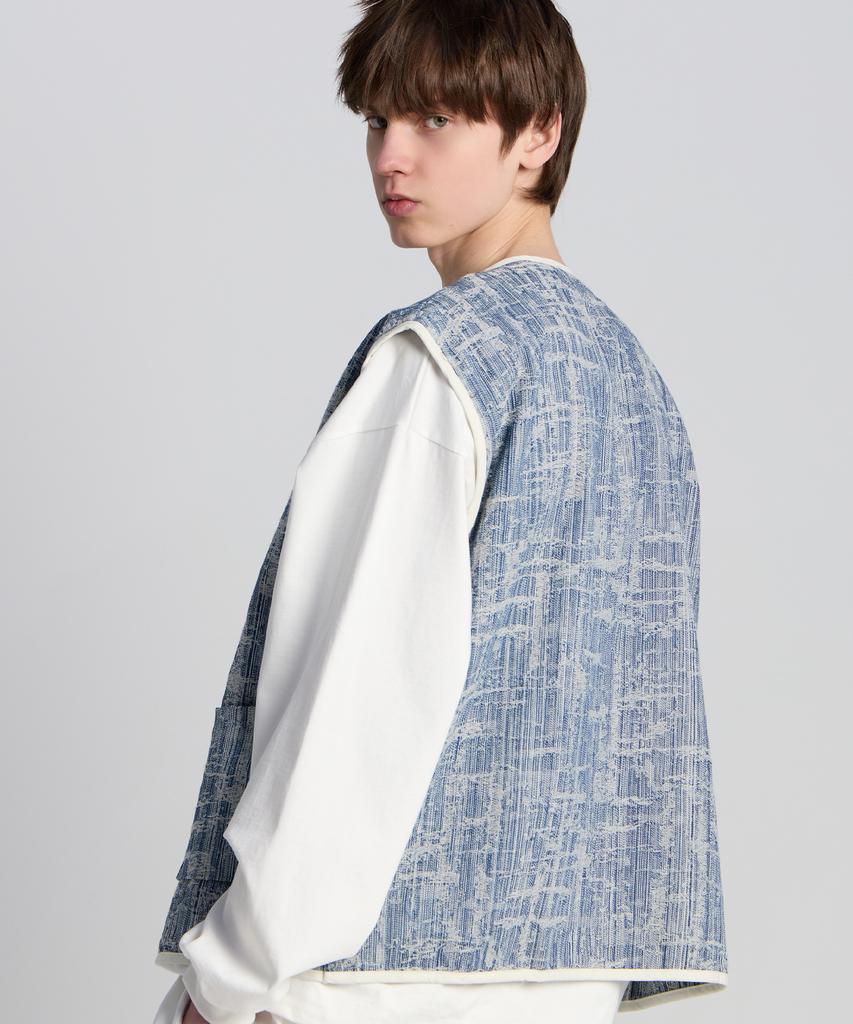 Tener Cracked Denim Camper Vest