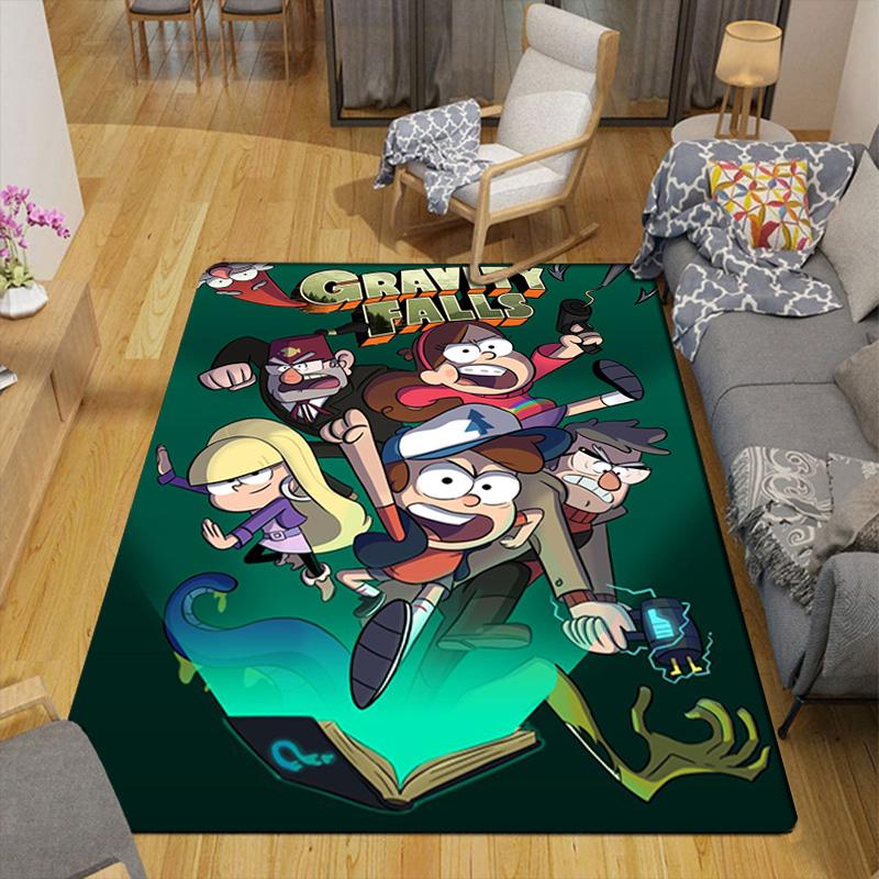 Gravity Falls Rug Floor Mat for Living Room or Bedroom Soft and Comfortable Carpet a Gift for Birthday and Holiday.