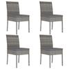 Day and Night - Day and Night Garden Dining Chairs 4 Units Gray Synthetic Rattan
