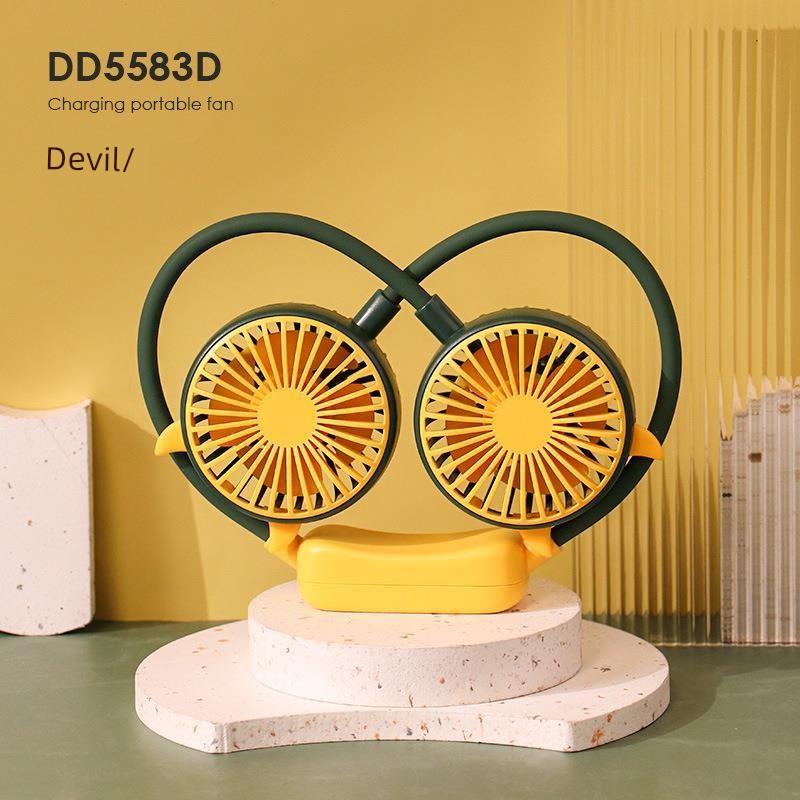 Portable Neck Fan for Lazy People, Convenient USB Charging Model, Small Personal Cooling Device for Men and Women Students, Ultra-Long Battery Life