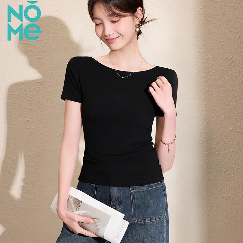 NOMe Women s Off-Shoulder Short-Sleeve T-Shirt S чёрный