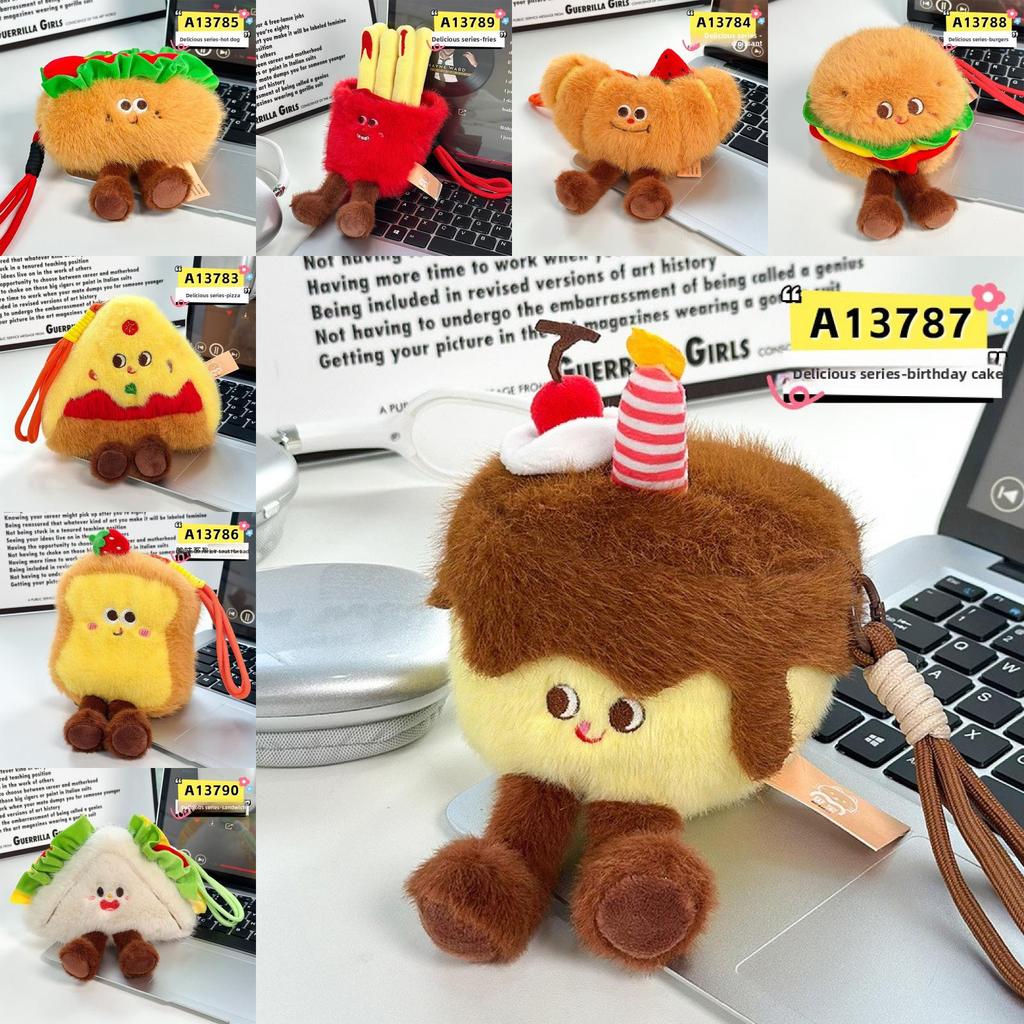 Hamburger Plush Keychain With Scented Beads For Kids And Collectors