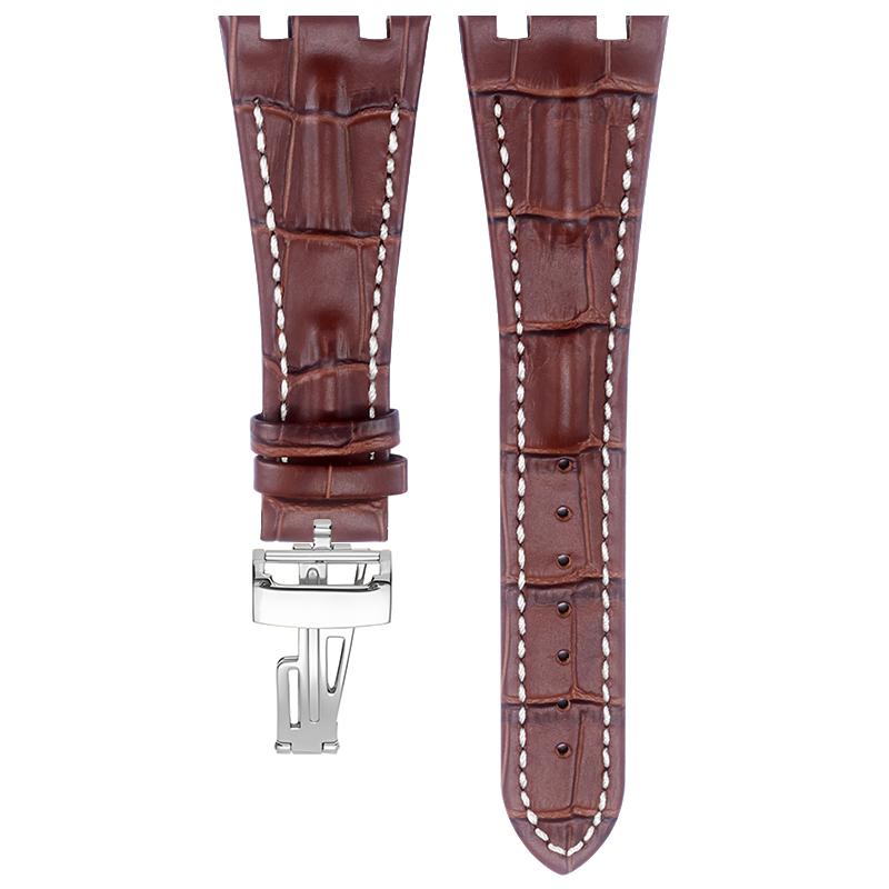 BRETA Echtes Leder Uhrenarmband für Audemars Piguet Royal Oak Offshore 15710 15703 26470 Armband für AP Faltschließe 28mm
