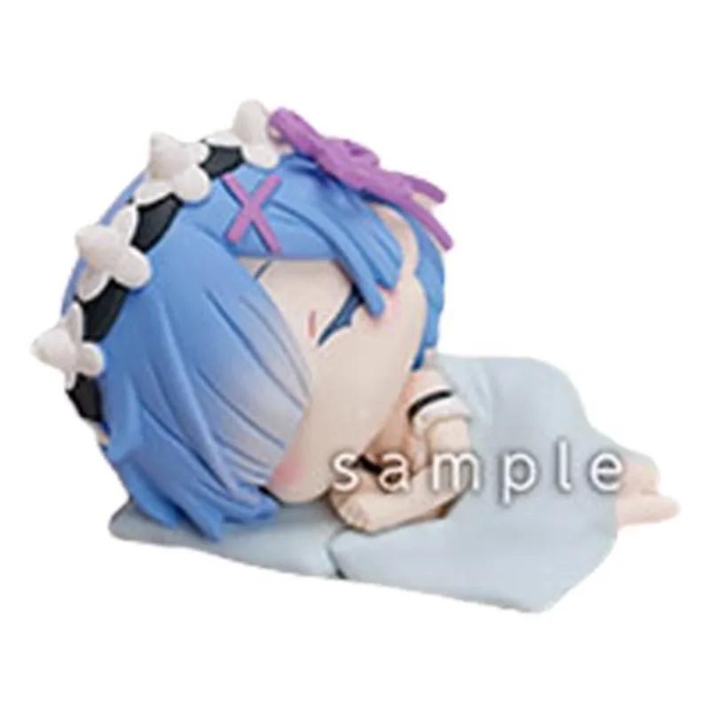 Re Starting Life Another World Sleeping Series Gashapon Toys Rem Ram Anime Lovely Figure Model Ornaments ZERO in Kid Friendly Entertaining Fun Play