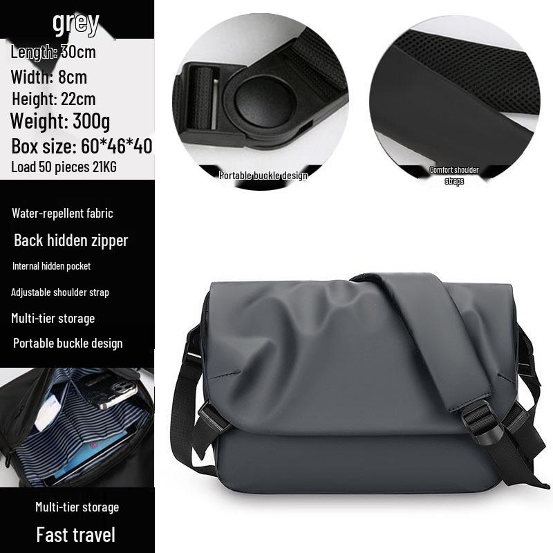 Men's Trendy Casual Messenger Bag - Multifunctional Shoulder Bag for Commuting, Travel, and Outdoor Activities