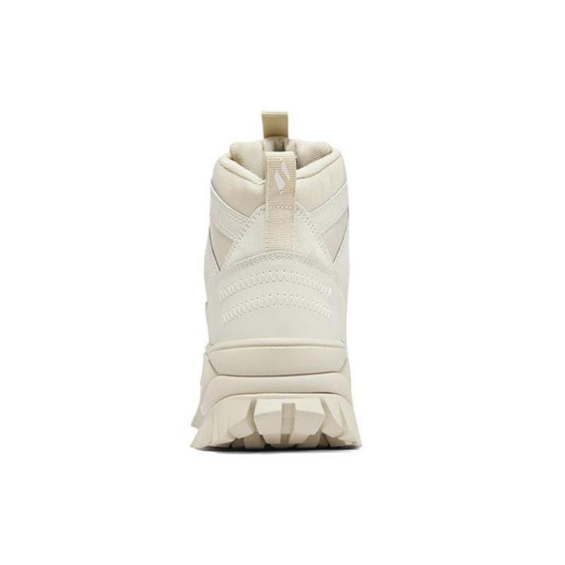 Skechers Street Blox Women Fabric Leather Shock Absorbing Wear Resistant Height Boost High Top Chunky Dad Sneakers Milky White 155260C-OFWT