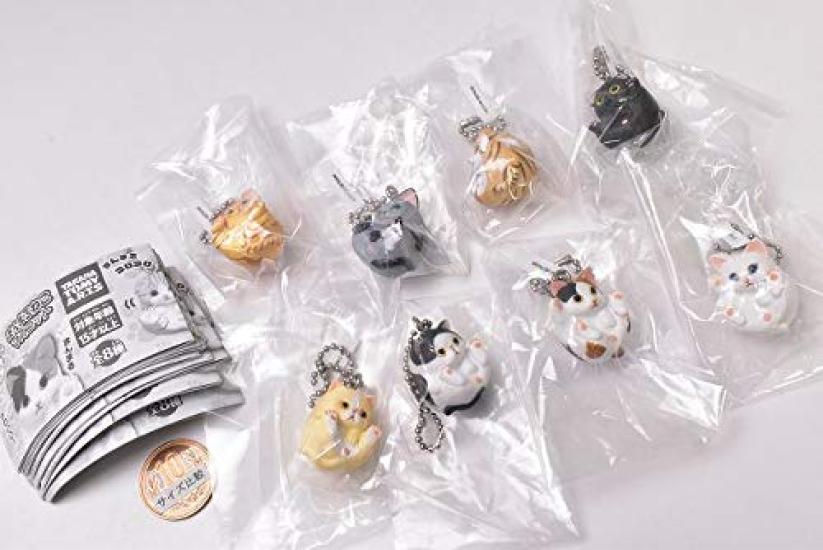 Runde Dyr Rund Katt Maskot av 8 Gacha Kapselleke [Sett] (Fullstendig)]