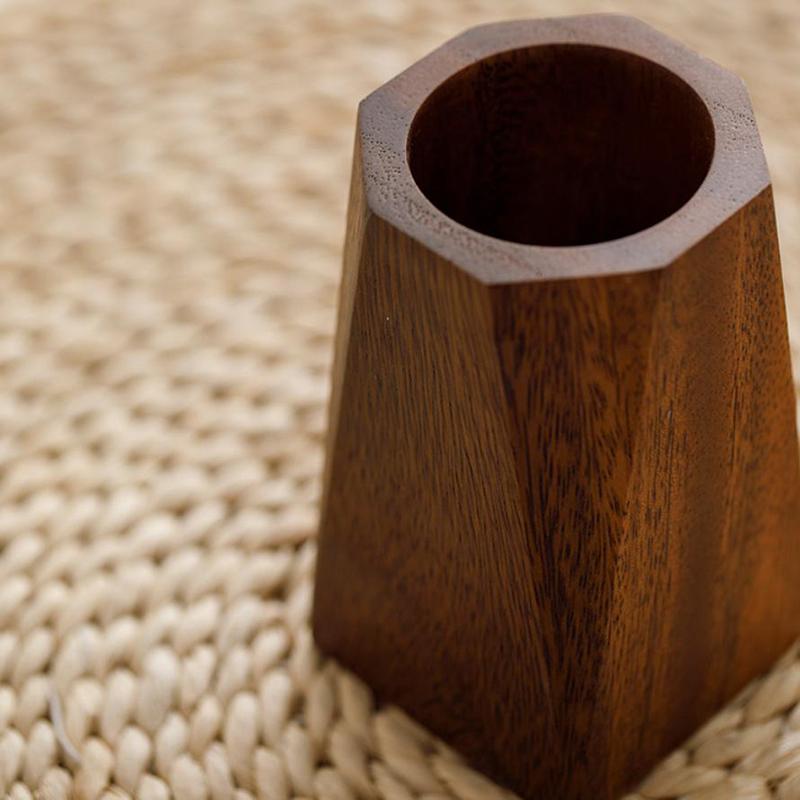 Black Walnut Pen Holder Polishing Design Desktop Storage Supplies Wooden Desk Accessories Pen Storage Box Walnut Pen Holder
