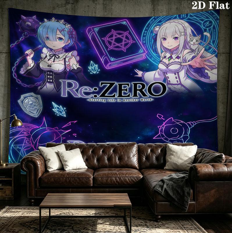 Re Zero Nástěnná tapiserie Estetická nástěnná dekorace Tištěná látková přikrývka Dekorativní tapiserie Pro ložnici Obývací pokoj Domácí dekorace