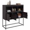 Sideboard Black 100.5 X 39 X 107 Cm Steel