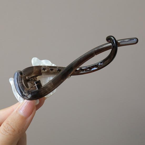 Hairpin Faux Pearls Cat Puppy Shape Hair Claw Back Head Hair Clip Acrylic Hair Styling Tool