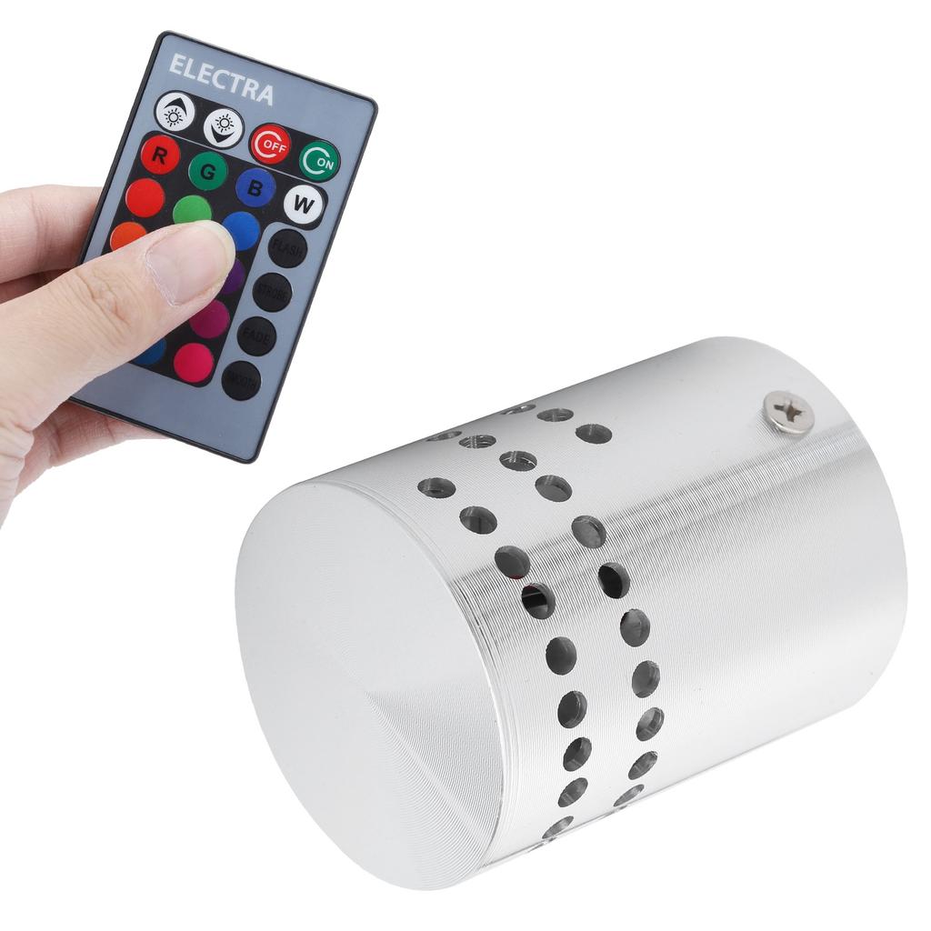3W RGB Spiral LED Ceiling Light Wireless Remote Control Dimmable Wall Lamp Wired AC85‑265V