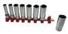 SK11 SHS308D Deep Socket 8 Red Clip Set, Pieces, 9.5mm Drive,