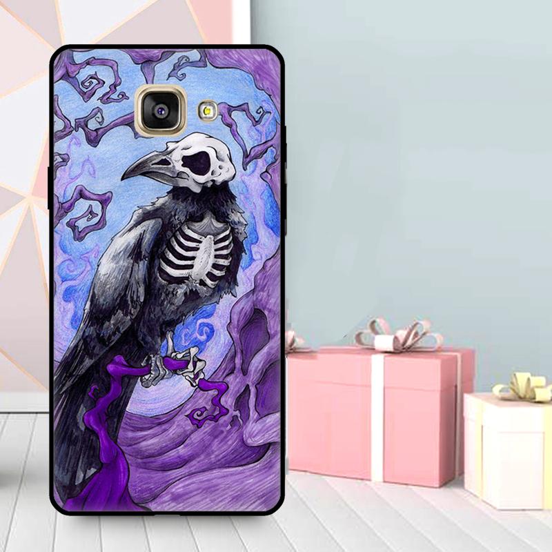 Crow Raven Dark Skull Case For Samsung Galaxy J7 J5 J3 2017 J1 A3 A5 2016 A9 A7 A6 A8 J8 2018 J6 J4 Plus Cover