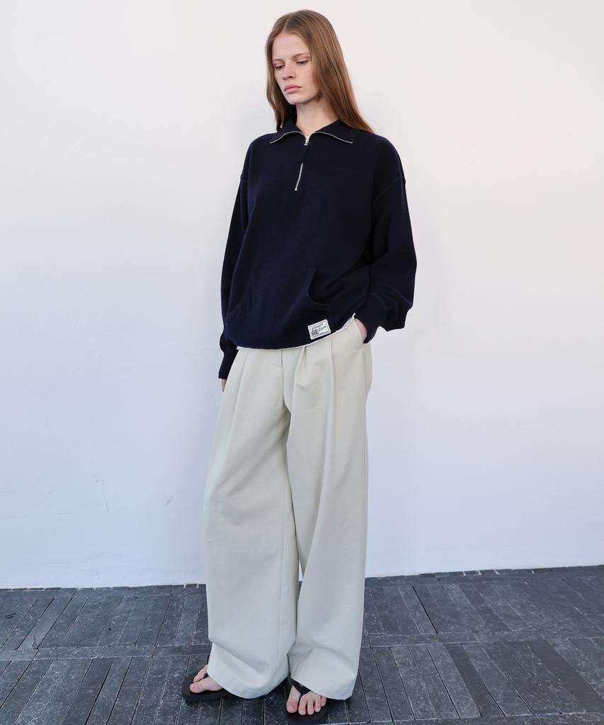 Leuba Relaxed Cotton Chino Pants - Cream Beige
