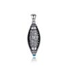 S925 sterling silver lucky transshipment six-character mantra turquoise nine-eye dzi beads pendant necklace retro men and women turn