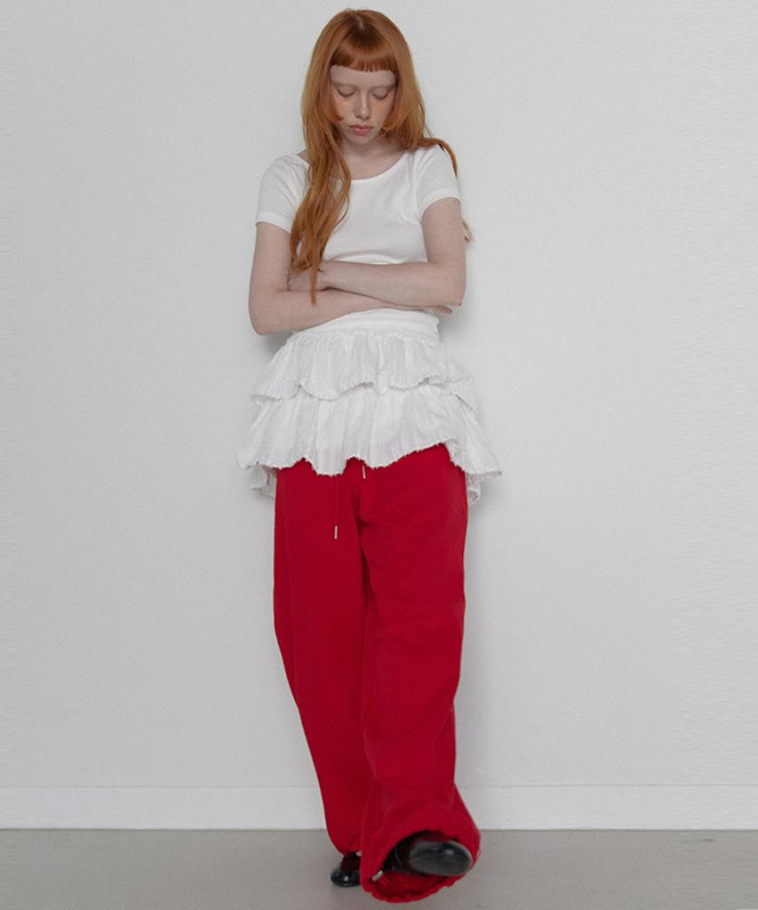 Lense Rs String Wide Sweat Pants Red