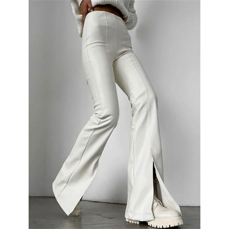 Sexy Slim Slim Fit Micro Flared Pants Sexy Slit Slim-Fitting Bootcut Pants