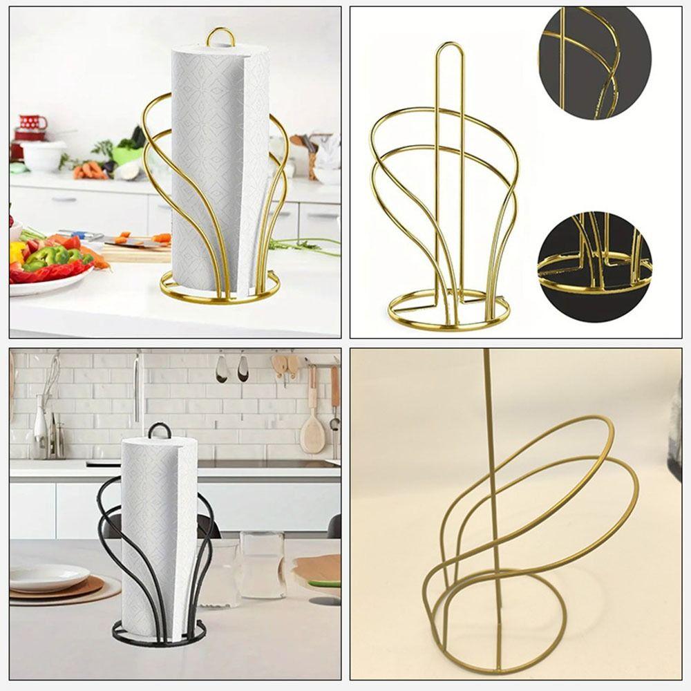 Black Gold Paper Towel Holder Reinforced Base Toilet Tissue Holder  Kitchen Use