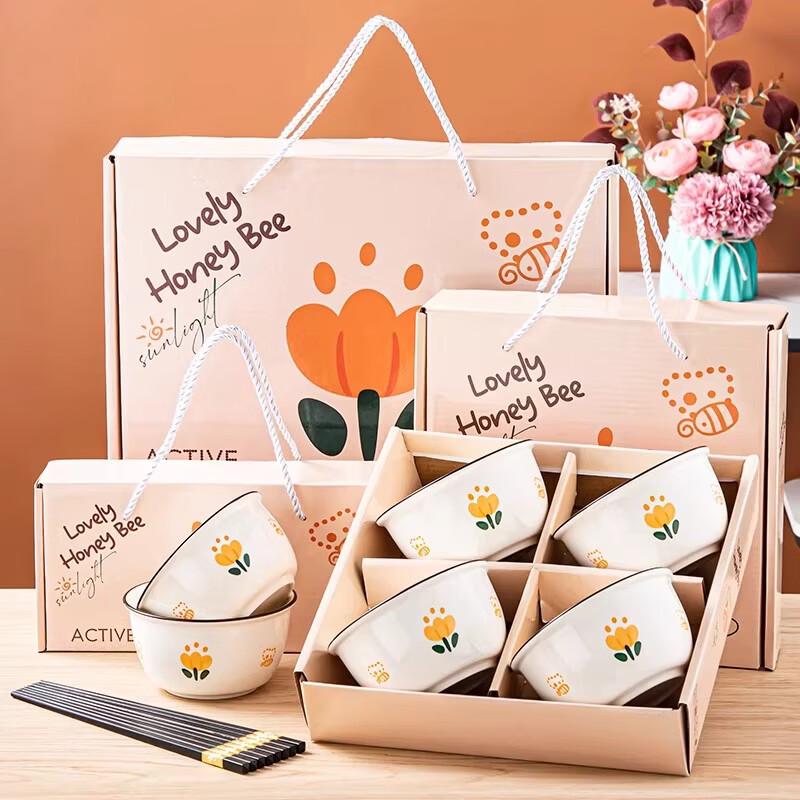 Persimmon Ruyi Ceramic Dinnerware Gift Set