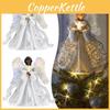 9.8in Led Angel Tree Topper Festive Xmas Fairy Ornament Gift