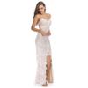 Women's New Lace Dress with Sling Open Back Evening Dress Long Dress