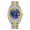 Men Genuine Big Brand Designer Watches Luxury Diamond Golden Fashion Alloy Band Calendar Quartz Gifts Watch Silver Reloj Hombre