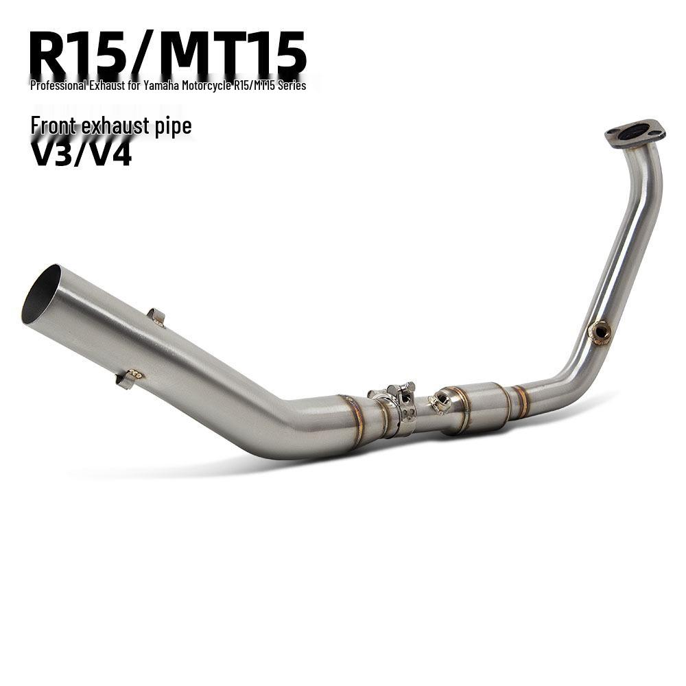 MT15/R15 4V Stainless Steel Front Exhaust Pipe with Dual Oxygen Sensor (2017-2024)