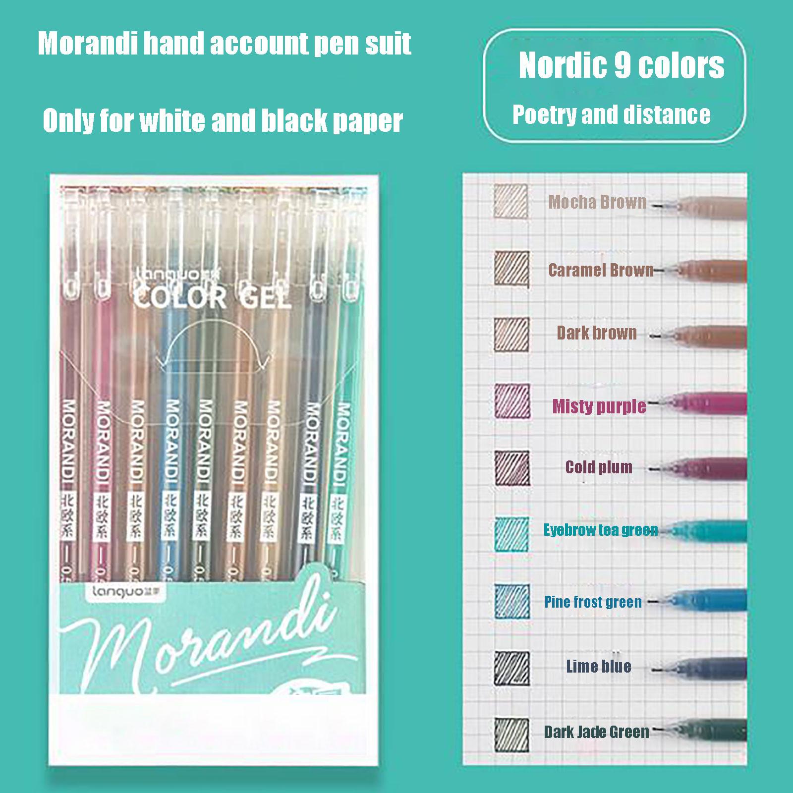 Многоцветные ручки Цветные ручки большой емкости 9 наборов канцелярских товаров по 10 — фото 4