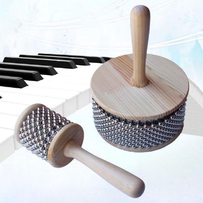 Orff Instruments: Wooden Handle Cabasa for Toddler & Parent-Child Music Teaching