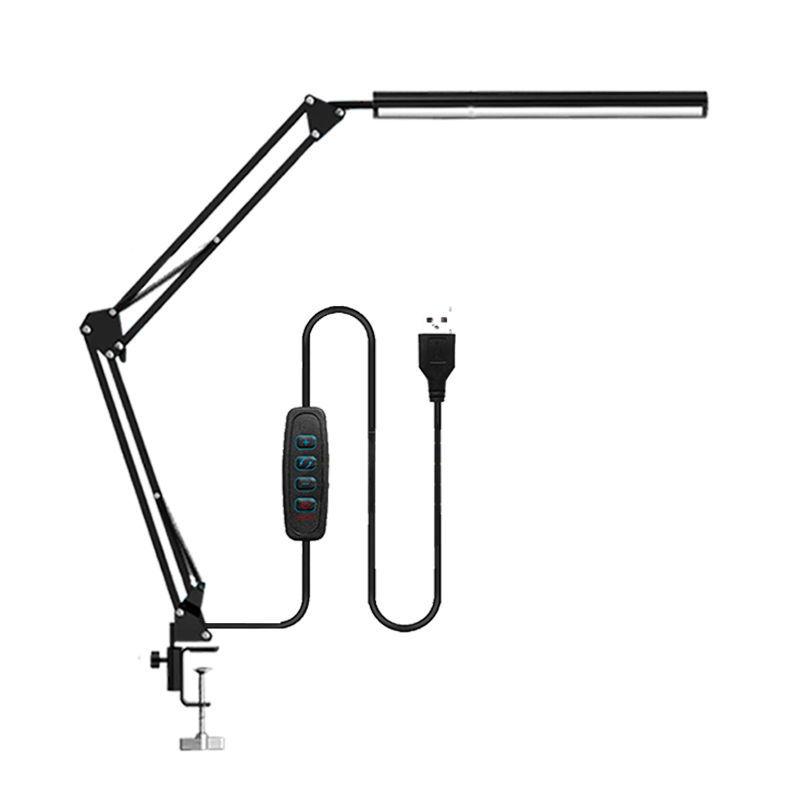 

Настольная лампа на длинном кронштейне, светодиод для защиты глаз студентов, холодный свет, компьютерный дизайн, необходимый для общежития, высокая яркость рабочего освещения для дизайна ногтей Without plug