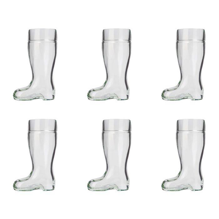 Verre a biere, Botte bière, Verre à bière en forme de botte lot de 6 - 0,25 litre