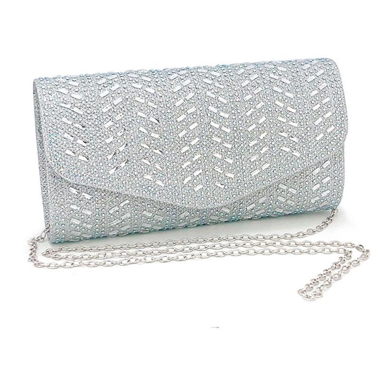 Rhinestone Envelope Bag Evening Clutch Purse High Quality Luxury Shoulder Bags 2024 Women Silver Cluthes Diamond Bolsa Feminina