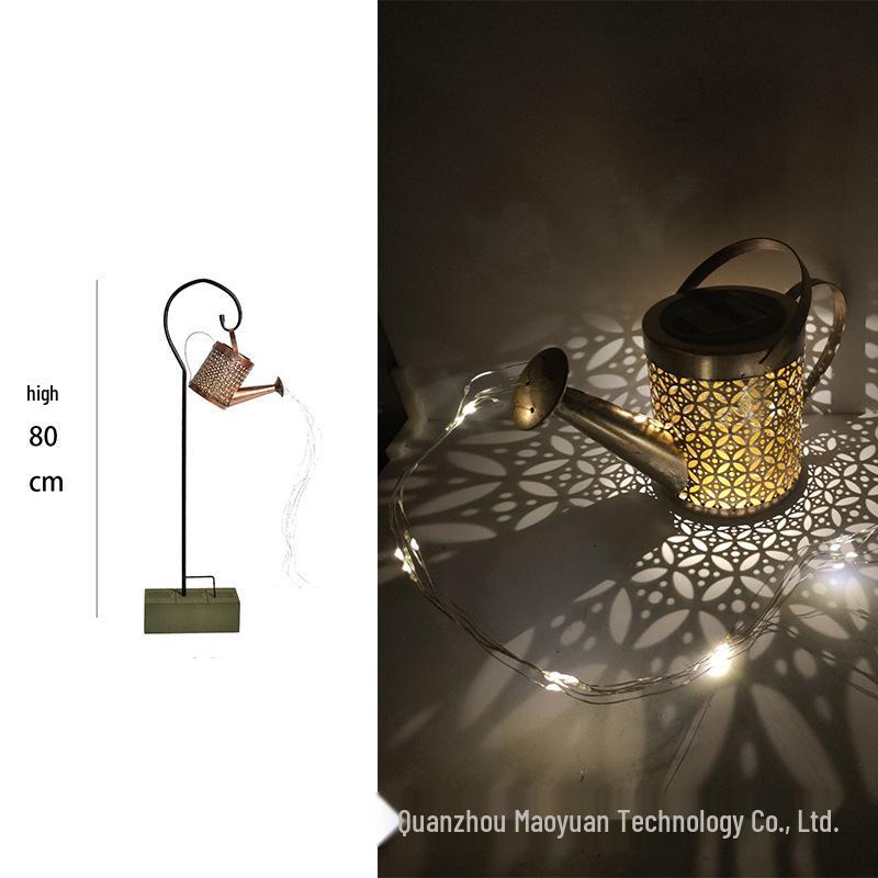 Solar-Powered Waterproof Hanging Garden Lantern with Light and Shadow Effect