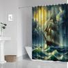 Sailing Adventure Shower Curtain: Embrace the Bold Ocean Design, Soft Fabric, and Nautical Vibes for Your Inspiring Bathroom