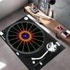 Colorful Vinyl Record Design Rug Non-slip Rug Suitable for Living Room and Bedroom Sofas.