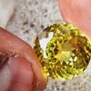 14 Ct Heated PITAMBARI Yellow Sapphire Round Cut CERTIFIED Loose Gemstone