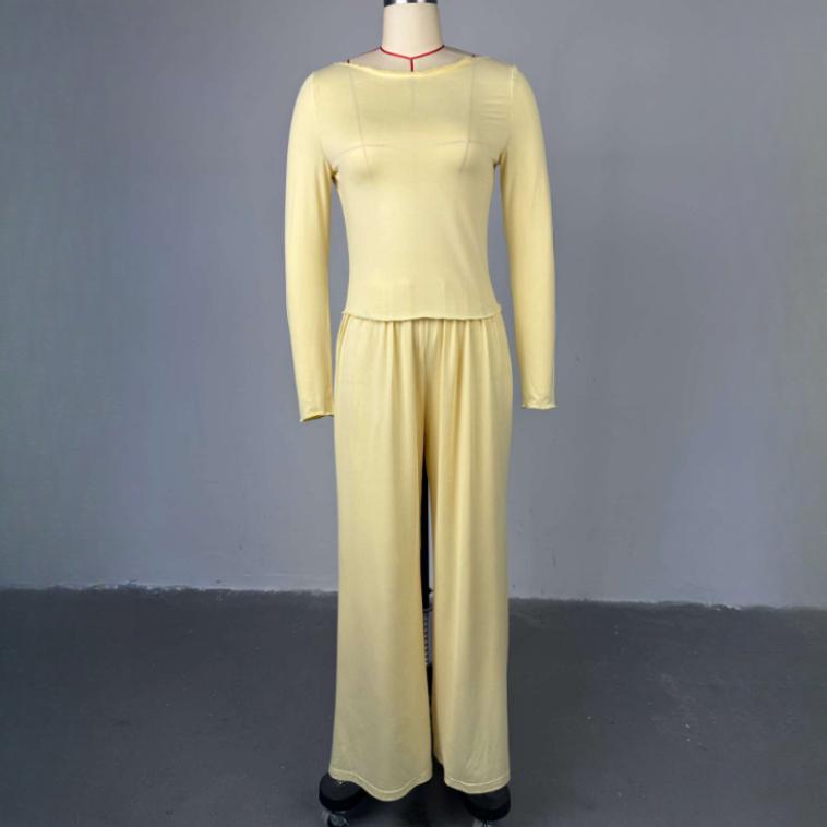 Spring and Summer Womens Casual Three-piece Suit, Long Cardigan, Long-sleeved Top, High-waisted Trousers, Fashion Suit