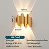 LED nástěnné svítidlo vnitřní a venkovní IP65 Vodotěsné Moderní minimalistický styl 3W/5W/7W žárovky Hliníkové verandové zahradní osvětlení