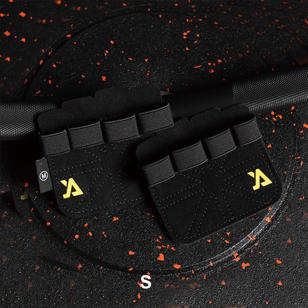 1 Pair Four-Finger Fitness Cowhide Gloves Anti-Slip Wear-Resistant Weightlifting Pull-Up Drag Sport Ware Fitness Accessories