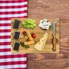 Plateau a fromage - FACKELMANN - Avec ardoises + couteau a fromage - 32 x 23 cm - Bois