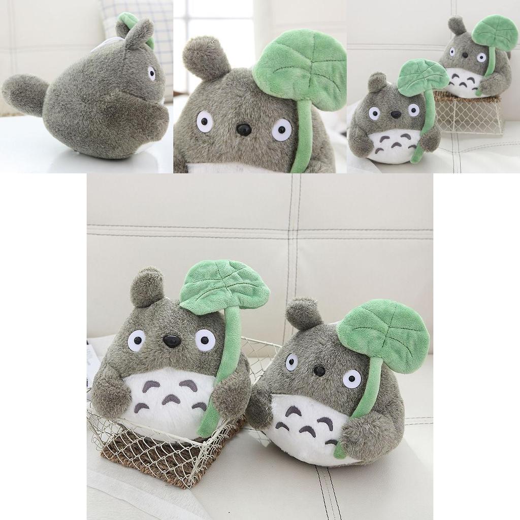 Cute Anime My Neighbor Totoro Plush Toy With Lotus Leaf 22/30cm Stuffed Kid Gift