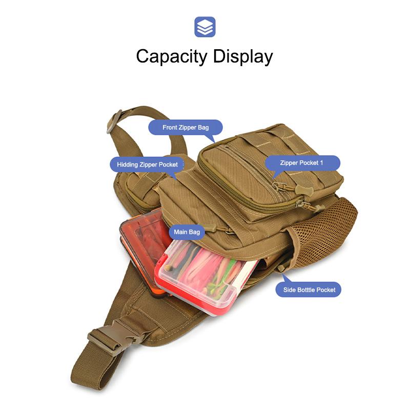 Camping Climbing Bag Chest Pouch For Men Cycling Hiking Travel Outdoor Sport Tactical Crossbody Molle Fishing Waist Fanny Pack
