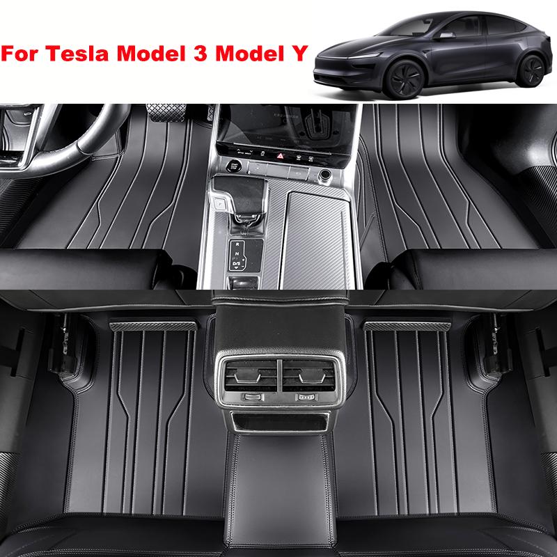 Customized Full Coverage Car Floor Mat for Tesla Model 3 2019-2022 2023-2025 Model Y 2021-2023 2024 Interior Accessories Carpet
